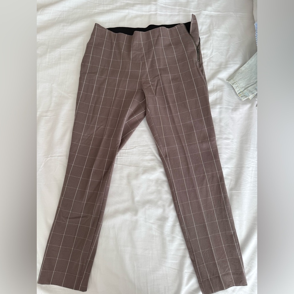 a new day Women’s Brown Plaid Dress Pants